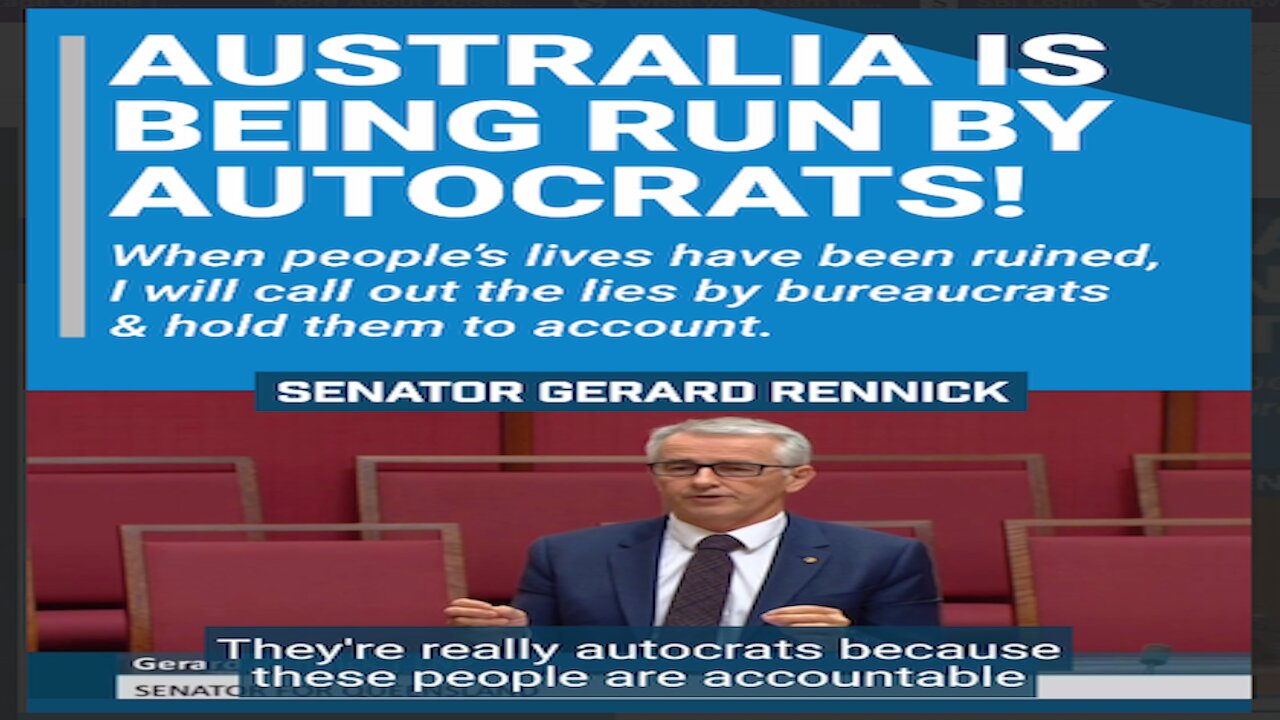 Senator Gerard Rennick - Australia is being run by Autocrats - Skerritt's Lies