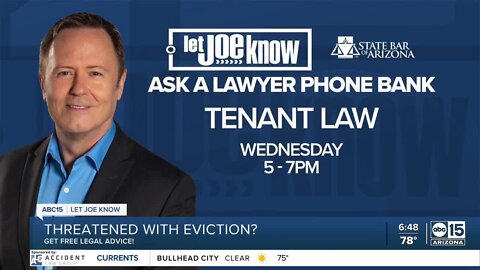 Can't pay your high rent? Threatened with eviction? Attorneys will be at ABC15 to help!