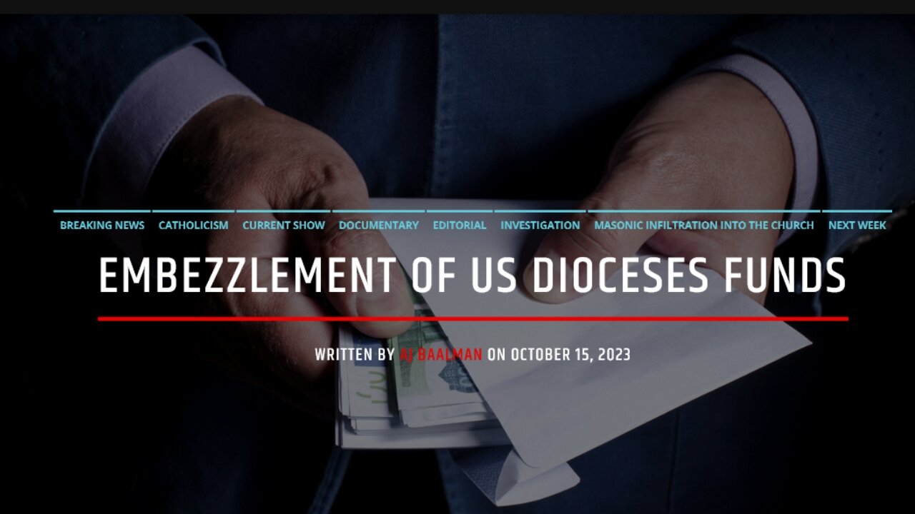 Embezzlement Of US Diocese Funds