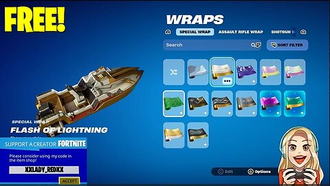 FREE | Flash of Lightning (Wrap)-Fortnite