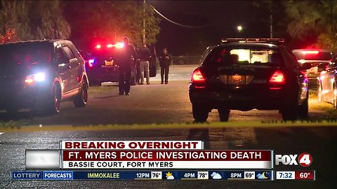 Death investigation on Bassie Court in Fort Myers -- 7:30 am live report