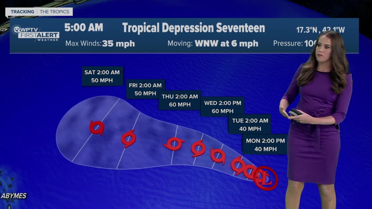 Tropical Depression 17 and 18 form in the Atlantic Ocean