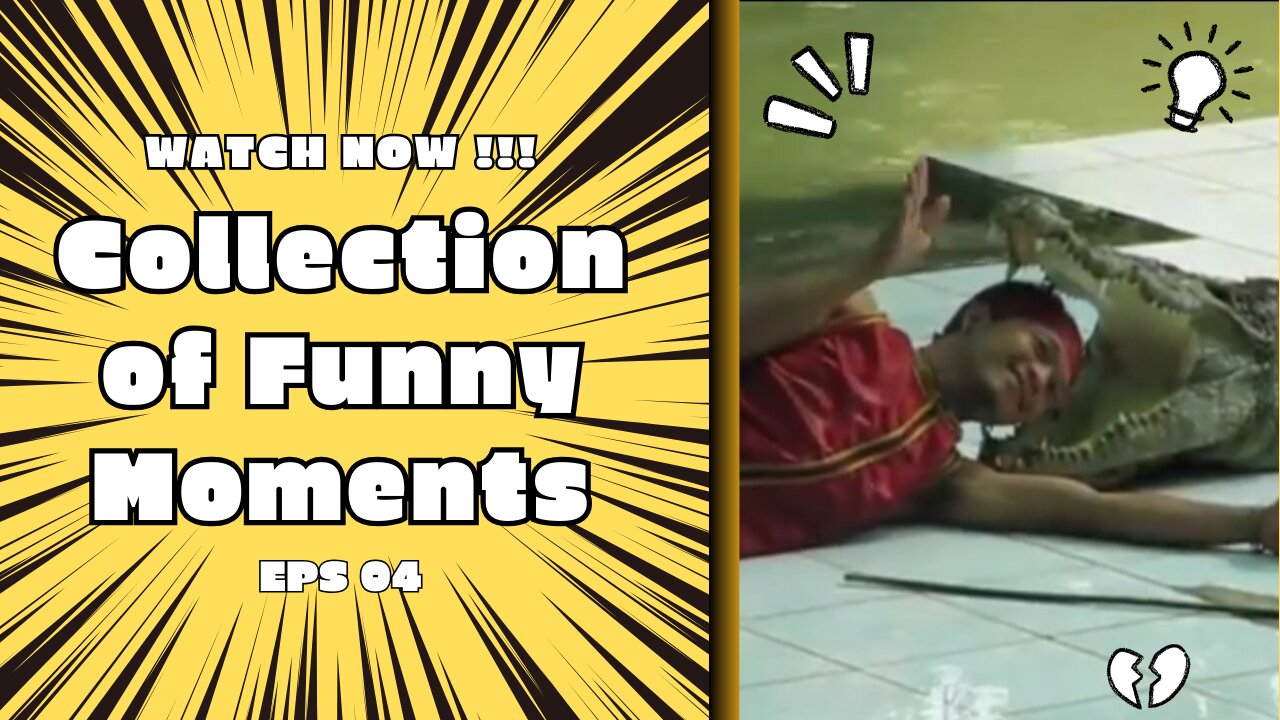 COLLECTION OF FUNNY MOMENTS EPS 4: Man puts head inside a Crocodile's Mouth 😳