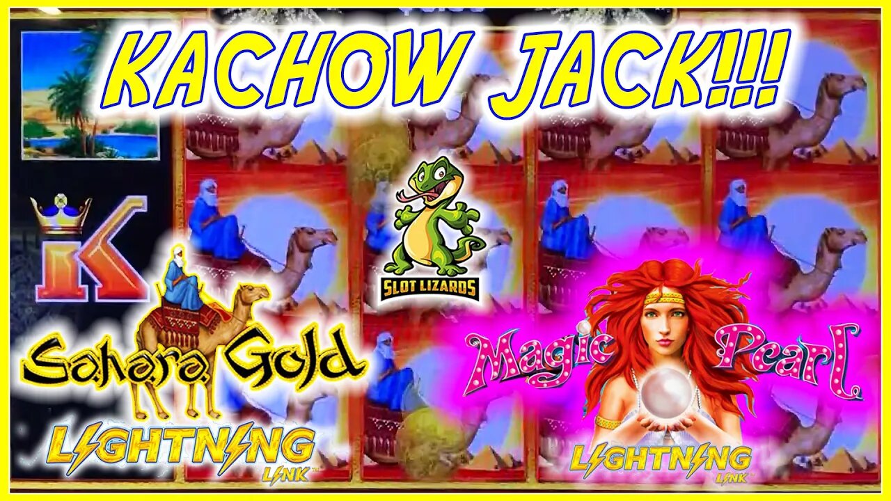 AWESOME COMEBACK JACKPOT WIN! Lightning Link Sahara Gold VS Magic Pearl Slot HIGHLIGHT!