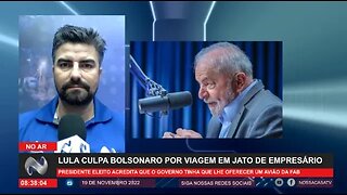 Lula culpa Bolsonaro por viagem em jato de empresário