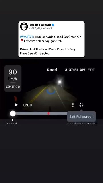 Dangerous Driving On Highway 11/17