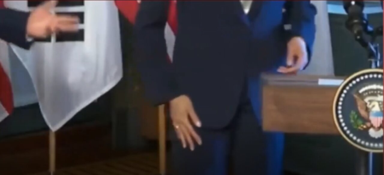 Kamala Harris Wipes Her Hands On Her Pants After A Handshake With South Korean Pres. Moon-1627