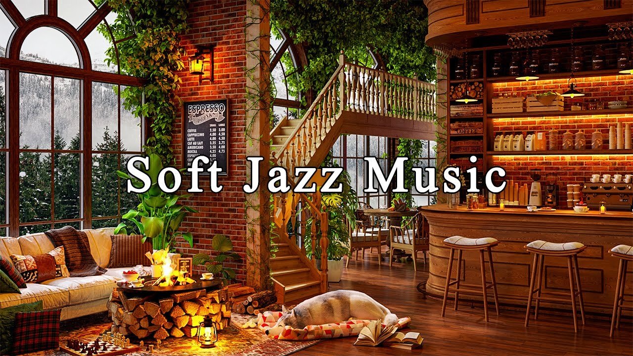 Relaxing Jazz Music at Cozy Coffee Shop Ambience for Working, Stuying