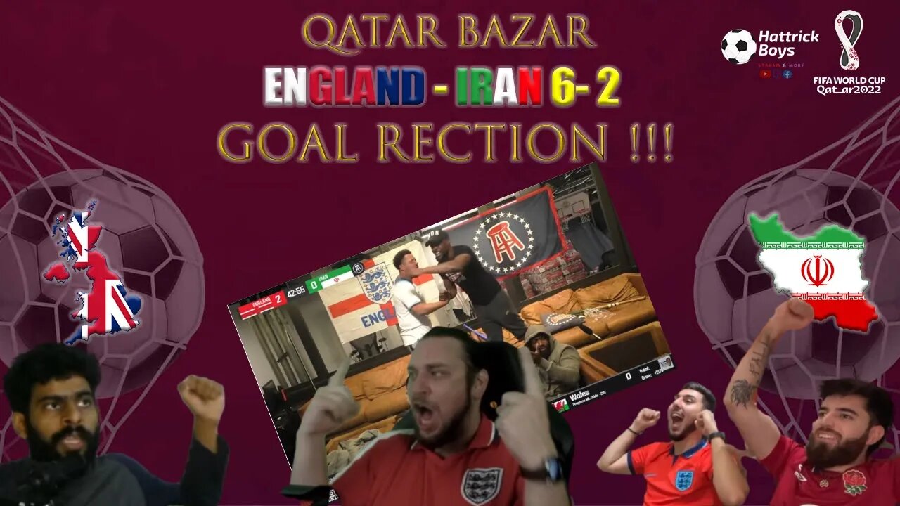 QATAR BAZAR : ENGLAND IRAN 6-2 GOAL REACTION