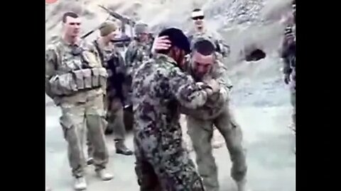 American soldier vs. Afghanistan soldier hand to hand friendly
