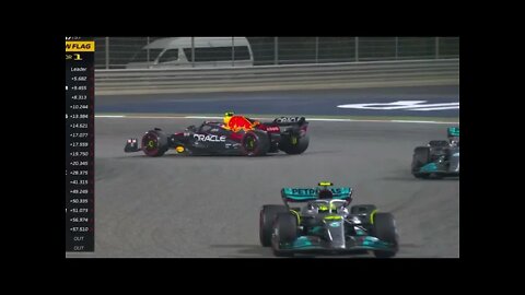 Perez engine locks up causes a spin