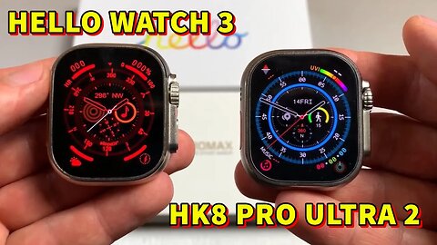 Hello Watch 3 Amoled vs HK8 Pro Max 2 Amoled Comparison Best Apple Watch Ultra Copies Smartwatch