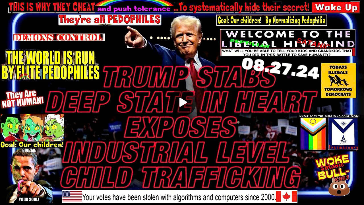 BOMBSHELL VIDEO: Trump Stabs Deep State In The Heart Exposes Industrial Level Child Trafficking