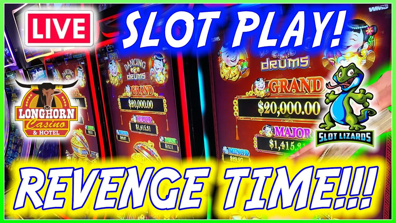 🔴 MORE LIVE SLOT PLAY! LET'S GET SOME REVENGE JACKPOTS! LONGHORN CASINO!