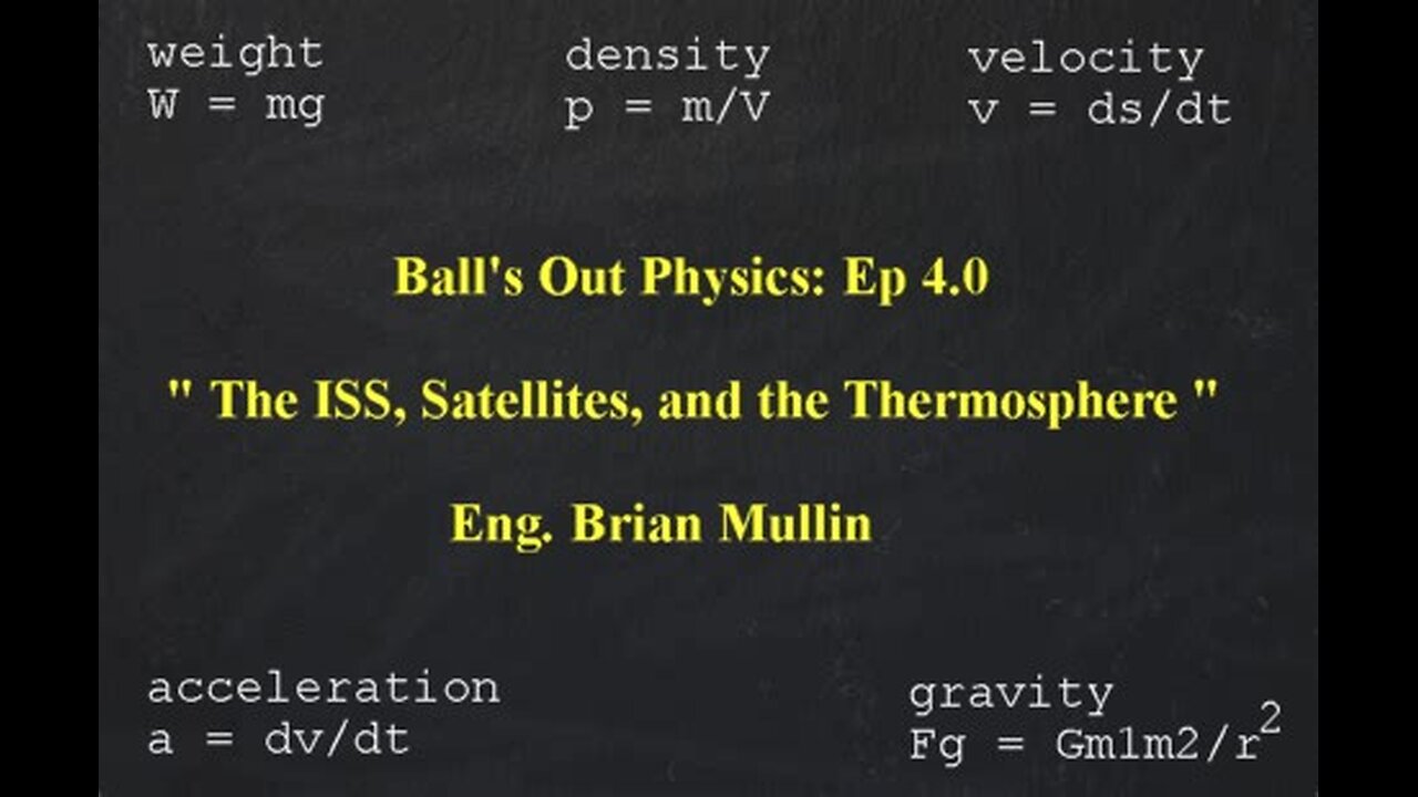 Ball's Out Physics: Part 6 of 11- The ISS, Satellites, and the Thermosphere