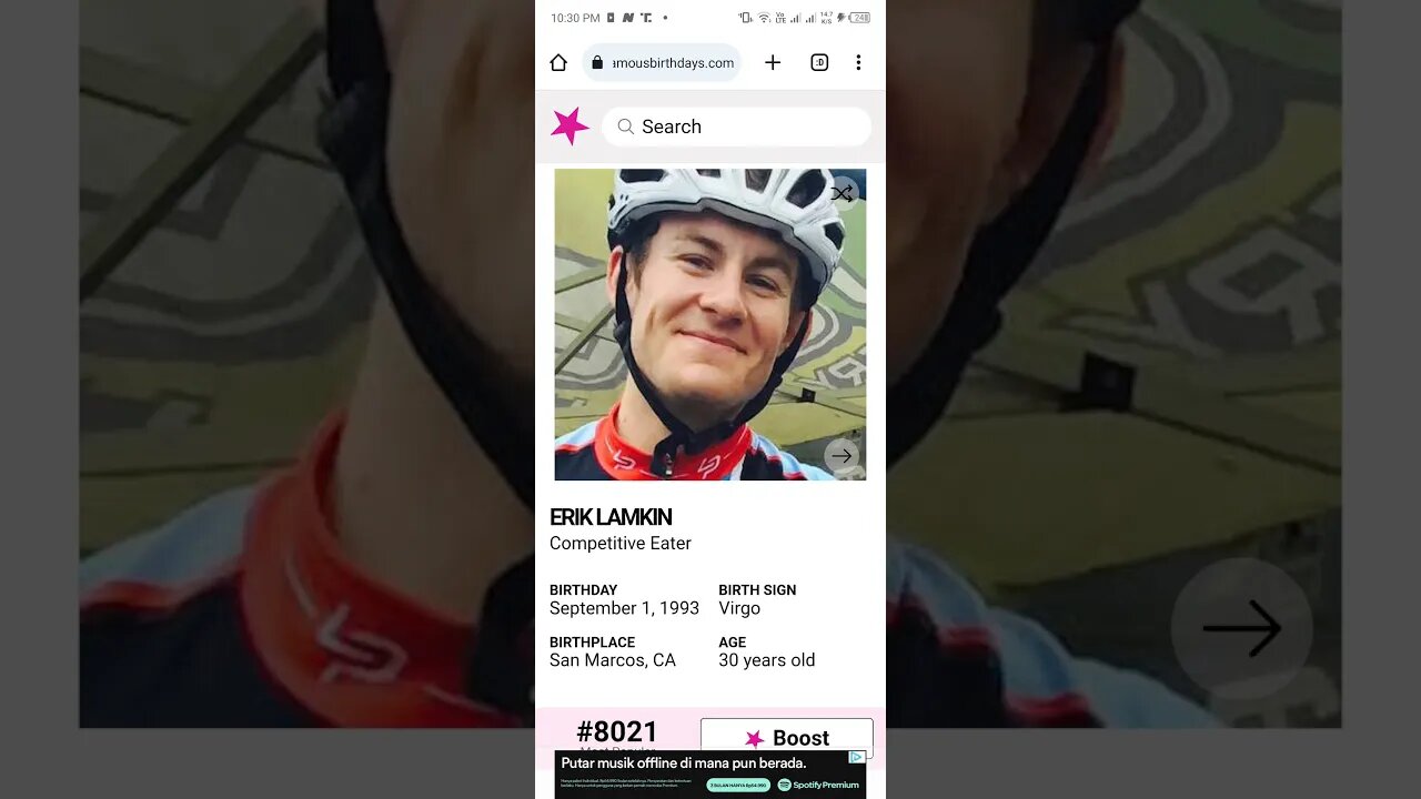 HAPPY 30 BIRTHDAY ERIK LAMKIN Competitive Eater