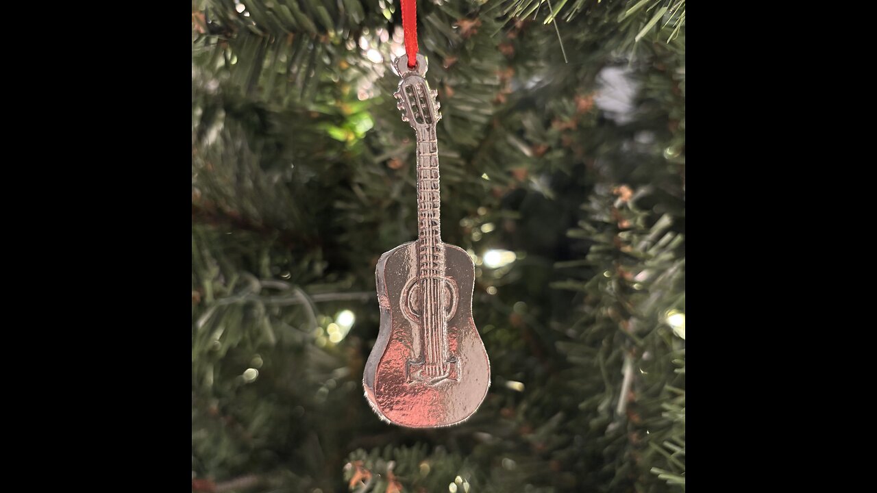 Acoustic Guitar Christmas Ornament American-Made The Late Cowboy