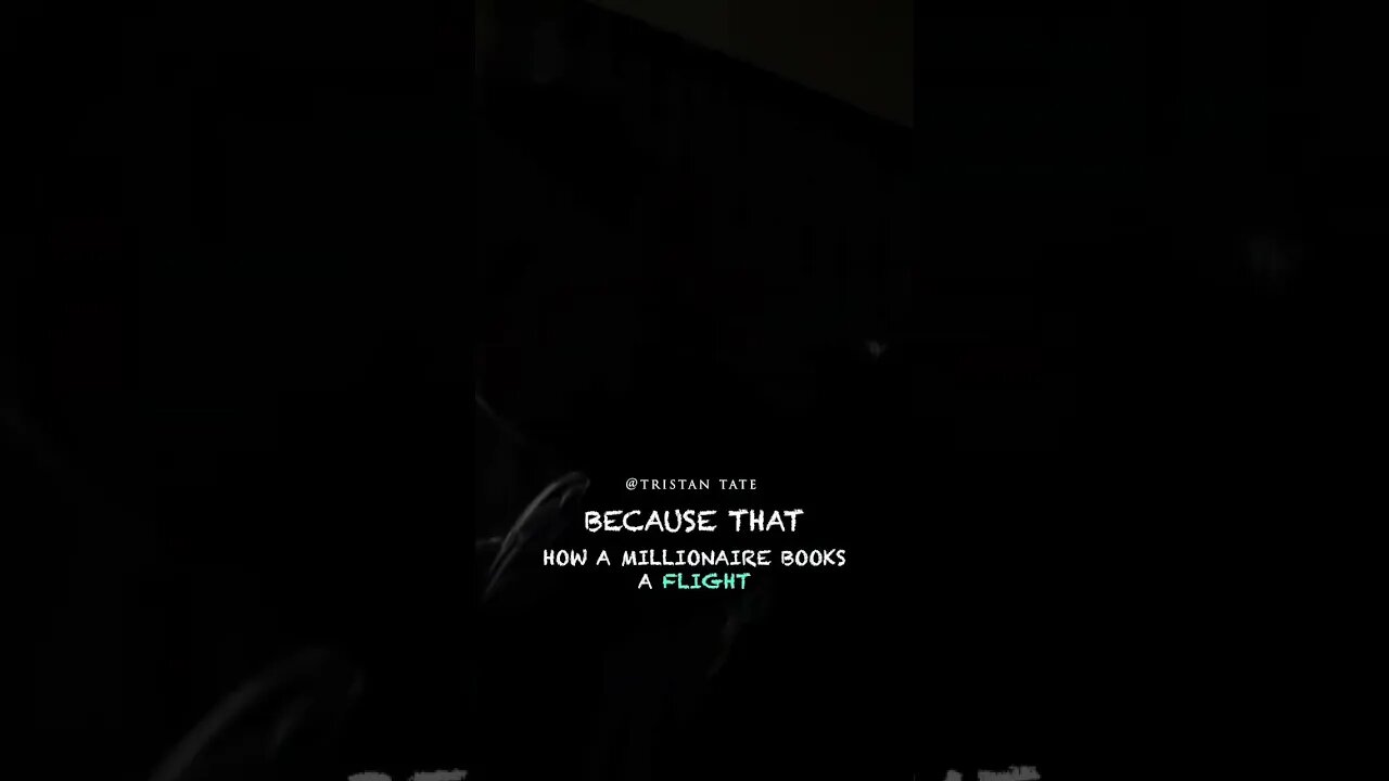 Tristan Tate How A Millionaire Books A Flight #Shorts