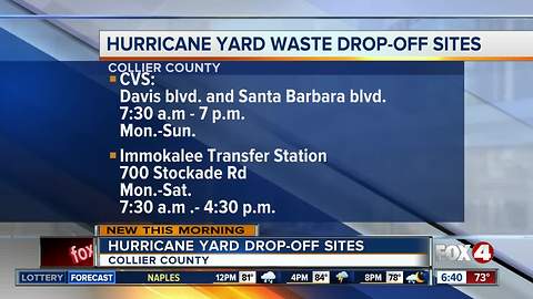 New hurricane yard waste drop-off locations