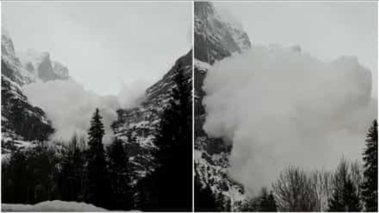 Spaventosa valanga filmata in Svizzera!
