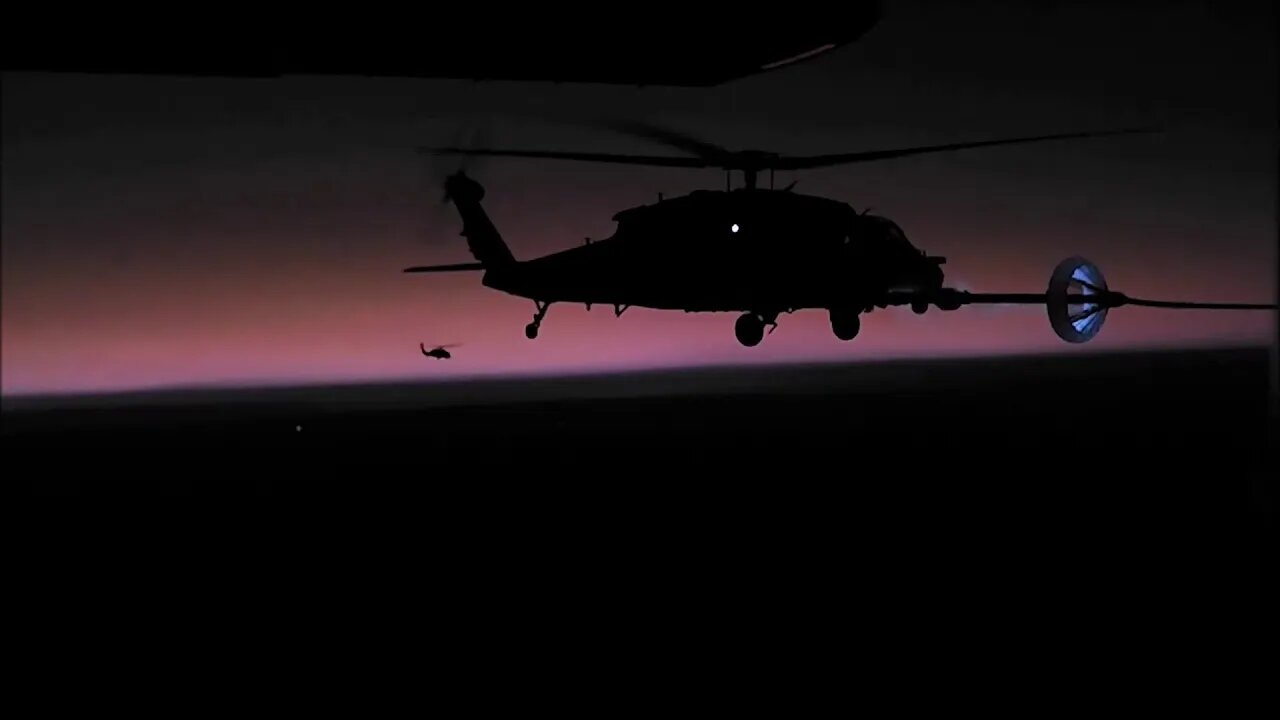 HH-60 Pavehawk Helicopters Conduct Air-to-Air Refueling Operation