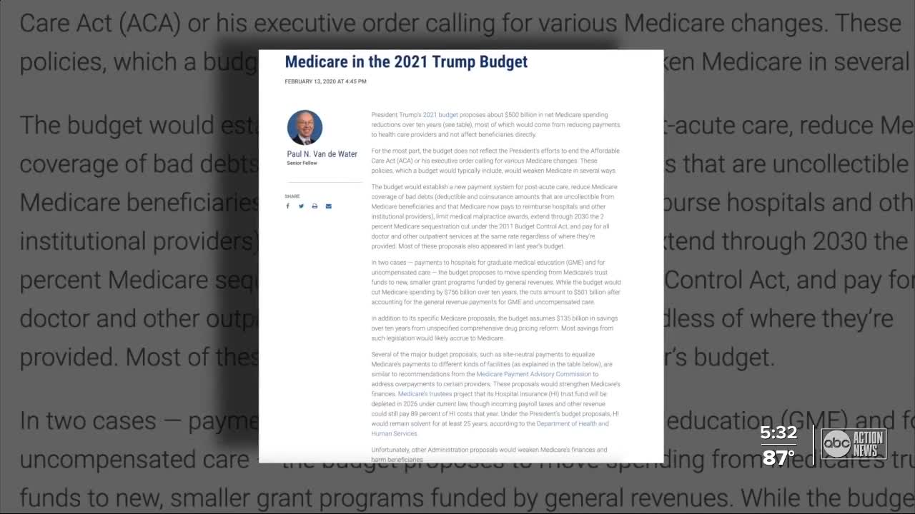 Full story behind commercial that claims President Trump will cut Social Security and Medicare