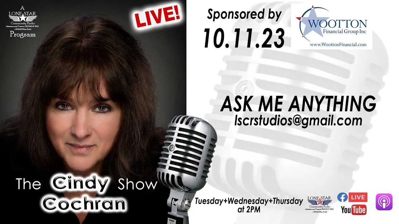 10.11.23 - Ask Me Anything - The Cindy Cochran Show on Lone Star Community Radio