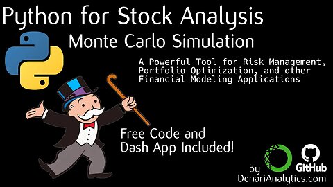 Anayse the Stock Market with Python Monte Carlo Simulations - Free Python Code Included