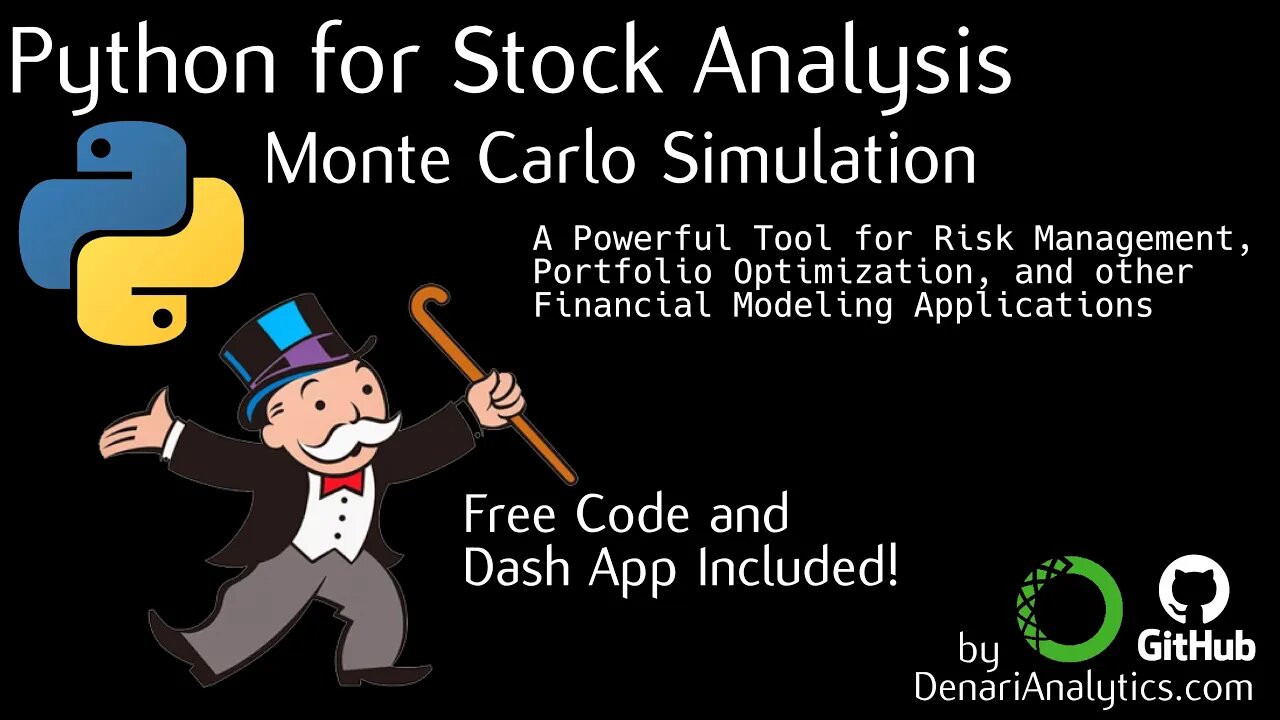 Anayse the Stock Market with Python Monte Carlo Simulations - Free Python Code Included
