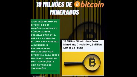 19 Milhões de bitcoins minerados