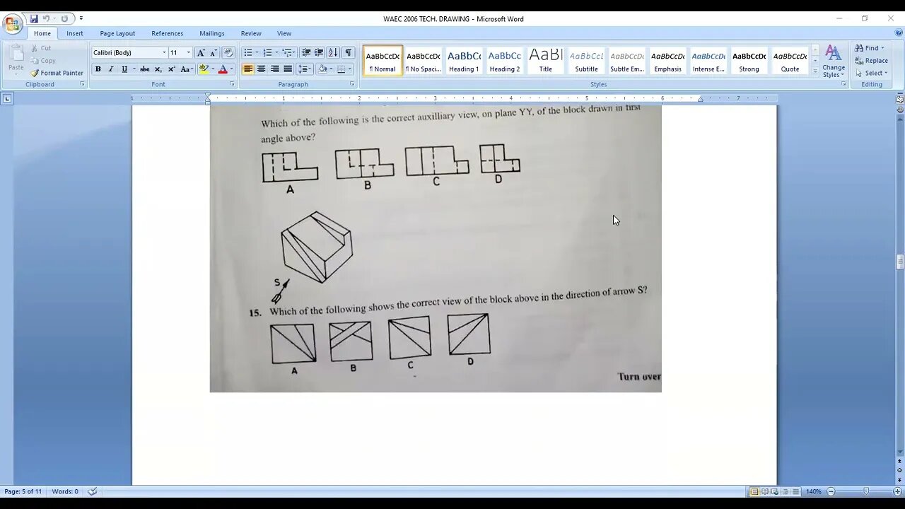 WAEC 2006 OBJECTIVE QUESTIONS ANSWERS