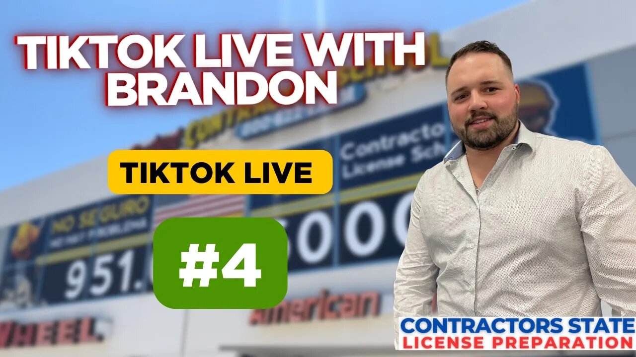 Contractors License Q&A TIKTOK WITH BRANDON #4