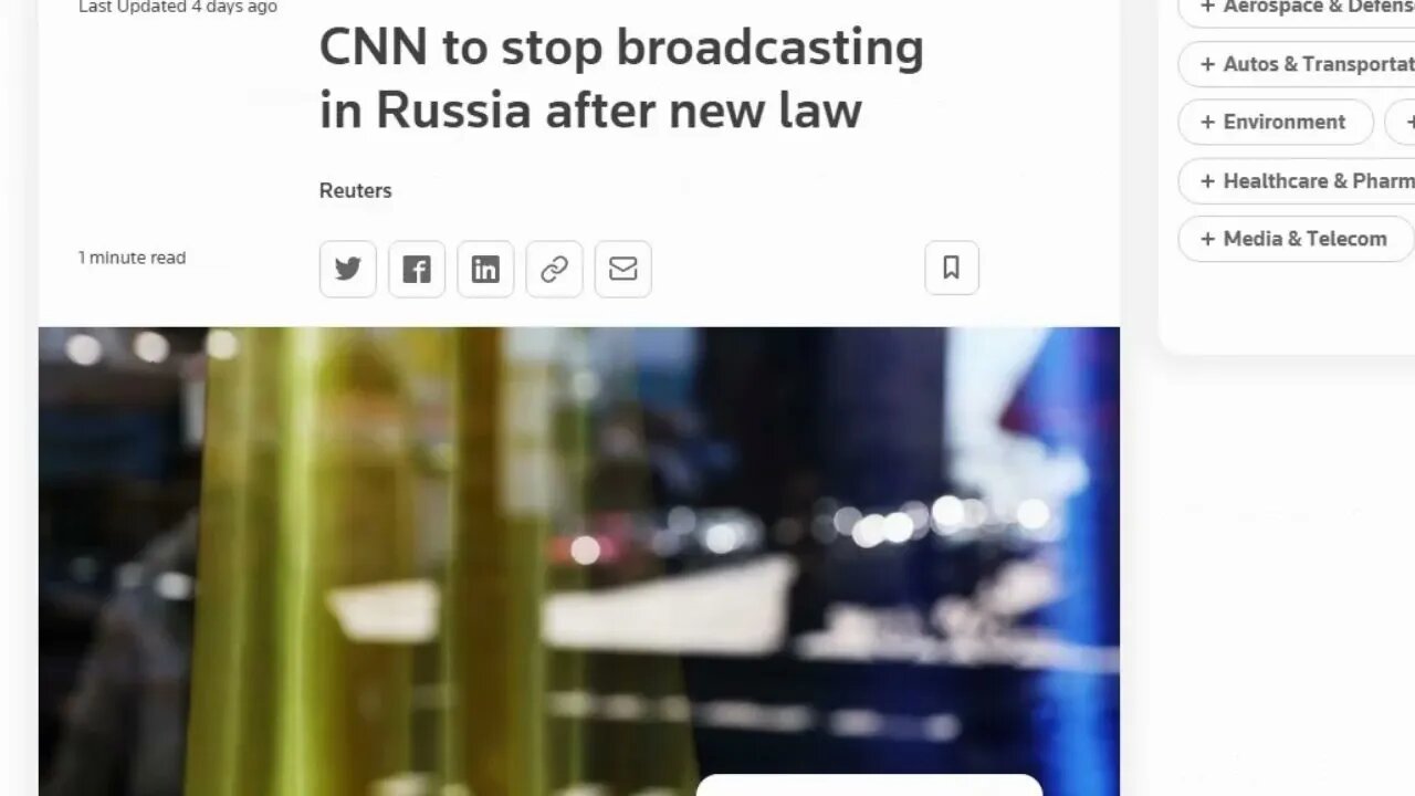 CNN Will Stop Broadcasting From Russia Due To New Fake News Law