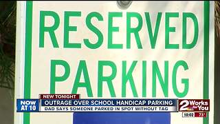 Outrage over handicap parking at local school