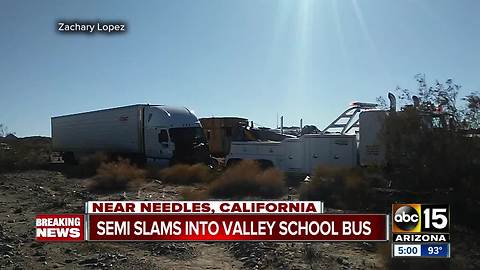 30 Valley high schoolers involved in school bus crash