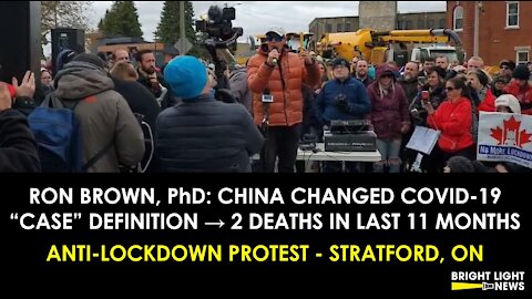 RON BROWN, Ph.D., SPEECH FROM STRATFORD, ONTARIO, ANTI-LOCKDOWN PROTEST