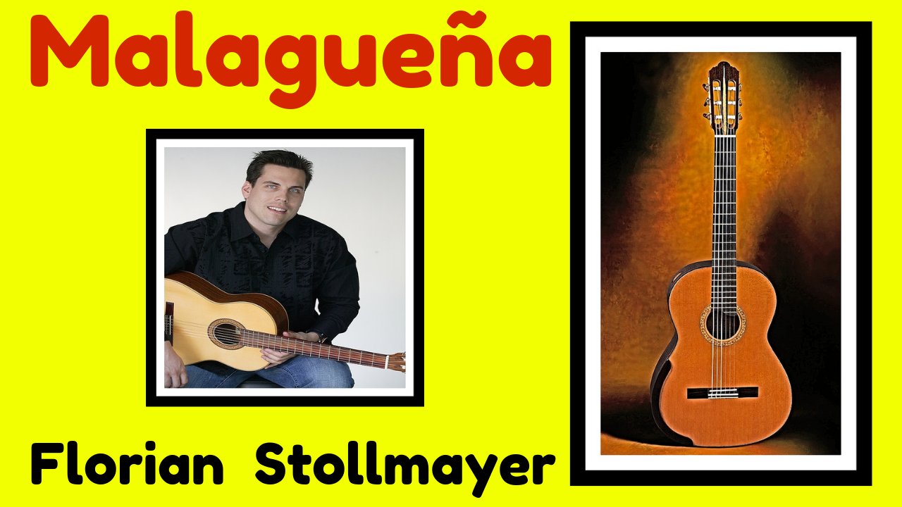 Malagueña Flamenca (Version 3 BLACK AND WHITE) by Florian Stollmayer Classical Guitar