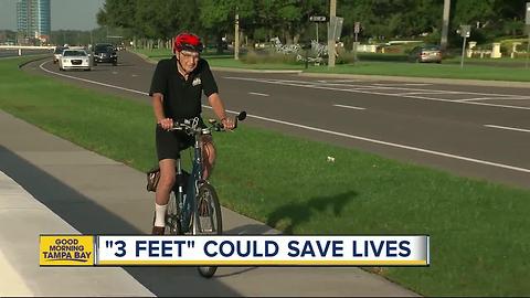 '3 feet law' brokers peace and safety between bicyclists and drivers in the Tampa Bay area