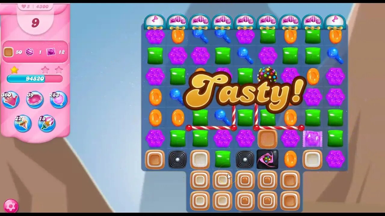 Candy Crush Level 4300 Talkthrough, 32 Moves 0 Boosters
