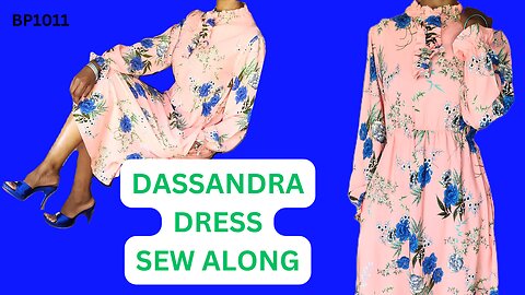 Sew an Elegant Bandless Ruffle Jabot Neckline Dress + Sewing Pattern | DIY Sewalong Dassandra BP1011