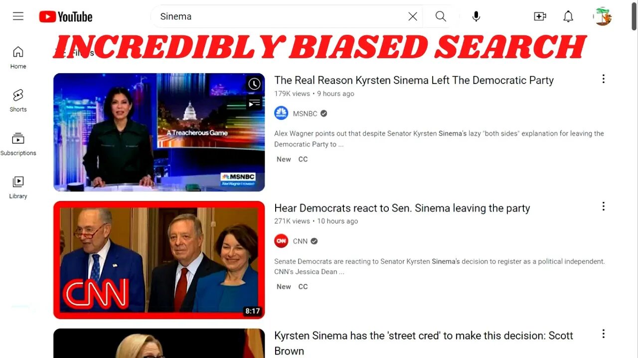 "Kyrsten Sinema" Reveals Incredibly BIASED YouTube Search Results