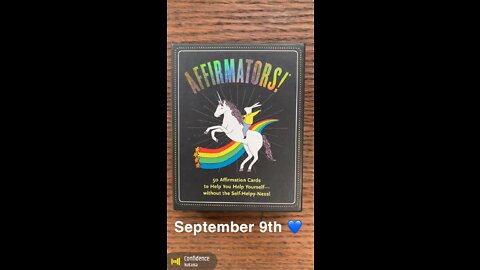 September 9th oracle card: confidence