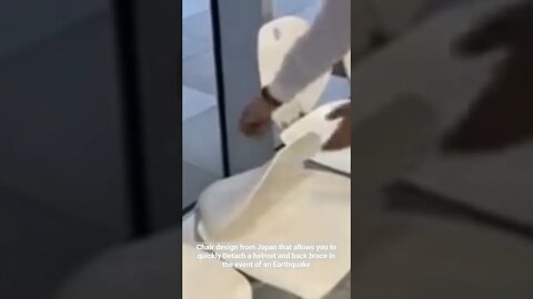 Chair design from Japan that allows you to quickly Detach a helmet and back brace
