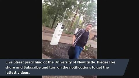 Street preaching in the University of Newcastle