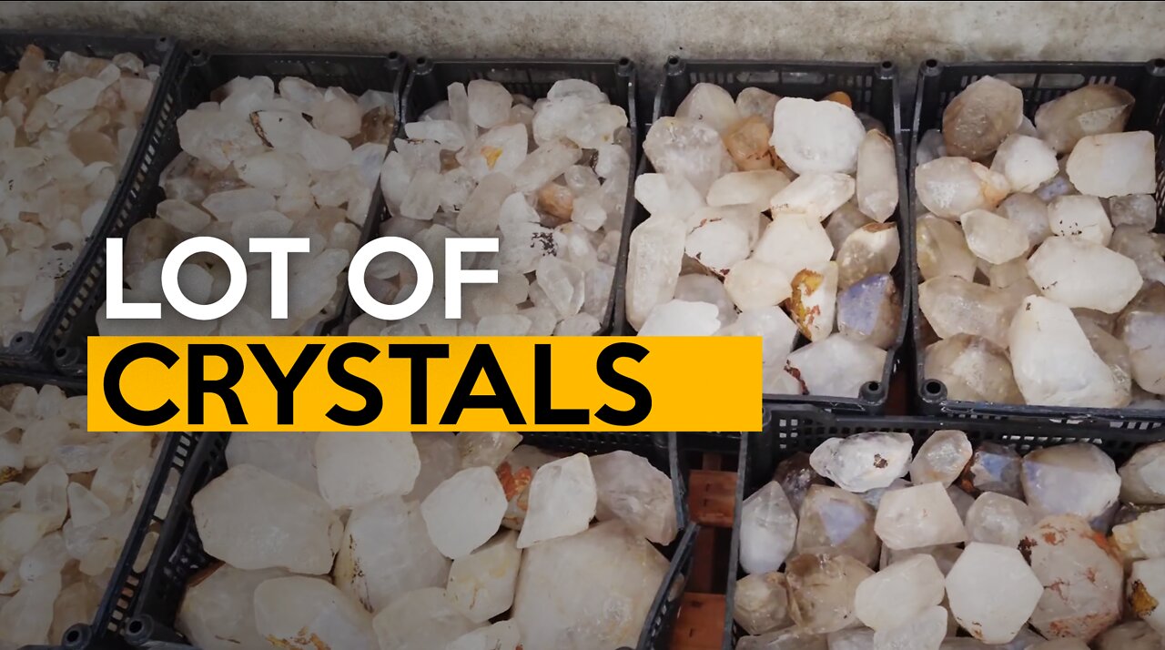 Half a ton of crystals, tips and assorted crystallized pieces, semi-transparent! [500 kg]