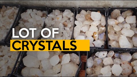 Half a ton of crystals, tips and assorted crystallized pieces, semi-transparent! [500 kg]