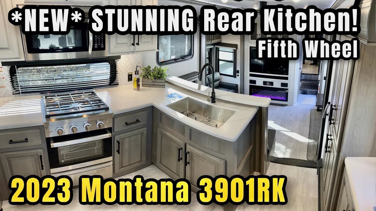 2023 Keystone Montana 3901RK | New Rear Kitchen Option from Montana is Stunning!
