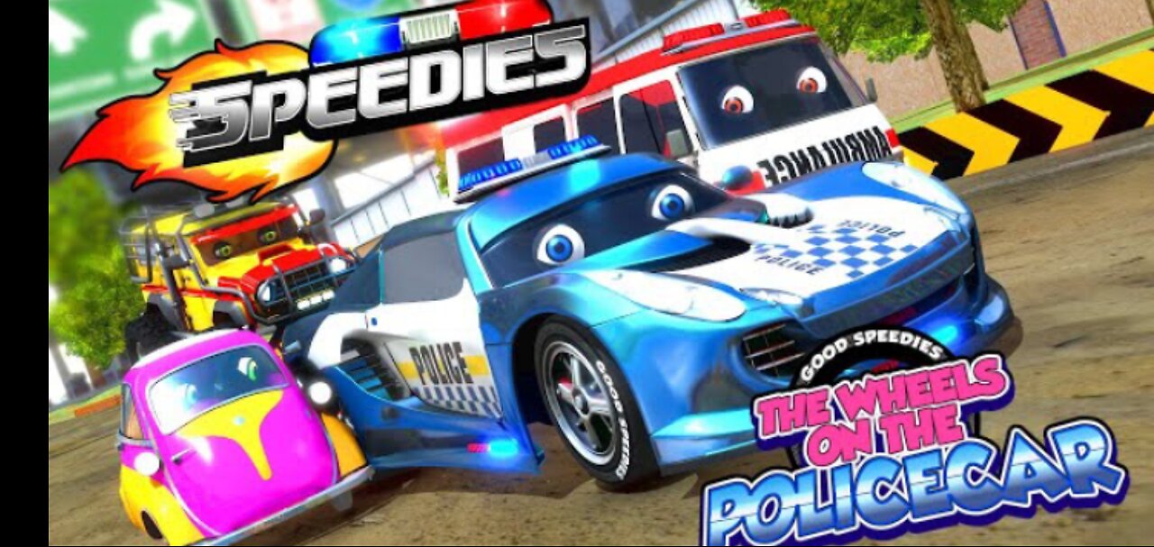 Wheels On The Police Car Nursery Rhyme for Children by Speedies
