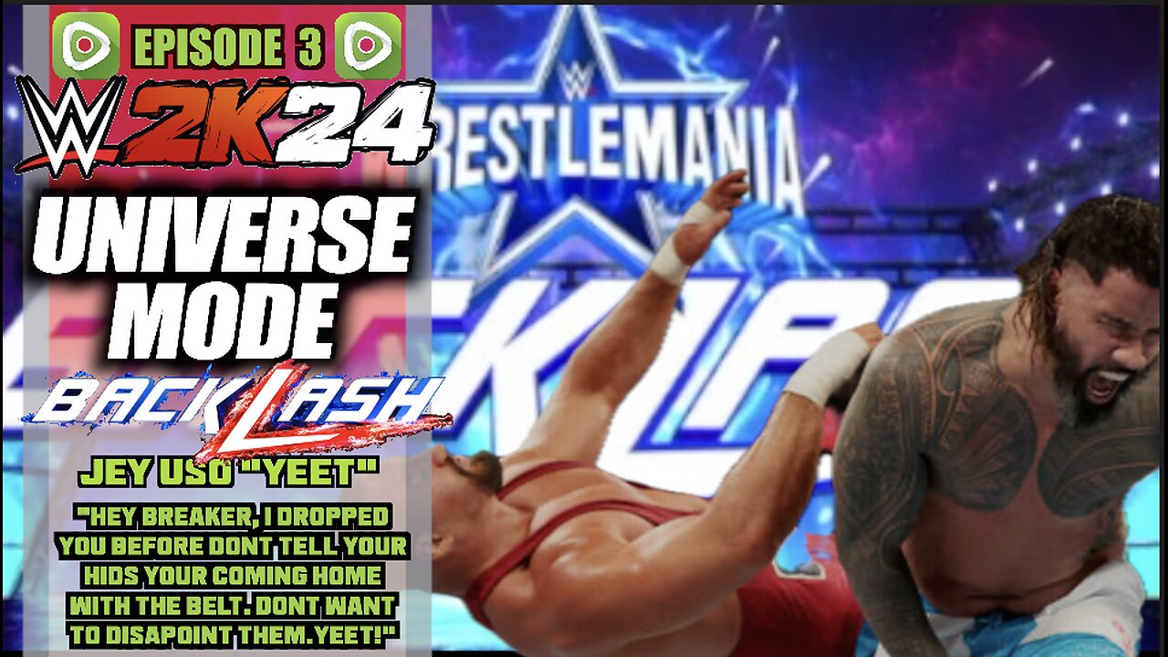 WWE2K24 UNIVERSE MODE. BACKLASH on THE BEST DAMN DIGITAL WRESTLING SHOW ON THE PLANET.
