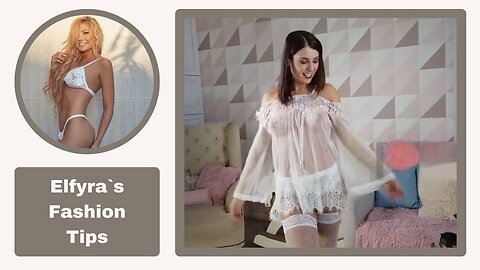 Sweet Alise - Stockings + Panties + White Transparent Lingerie - Try On Haul - Pantyhose 